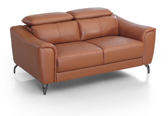 ViscoLogic DUKE Adjustable Headrest Luxury Living Room Leather Sofa/Couch, Loveseat, Arm Chair (Brown) (FOR GTA  AREA ONLY)